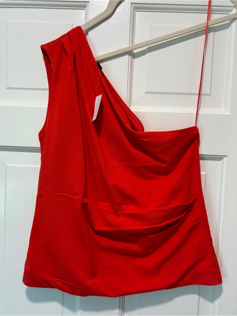 NEW Ann Taylor Ruched One-Shoulder Top - Picture 2 of 7